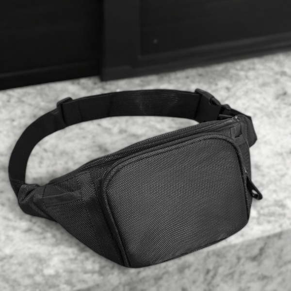 Сумка поясная Classic, 3 кармашка, ремень-защелка / Кросс-боди, бананка через плечо